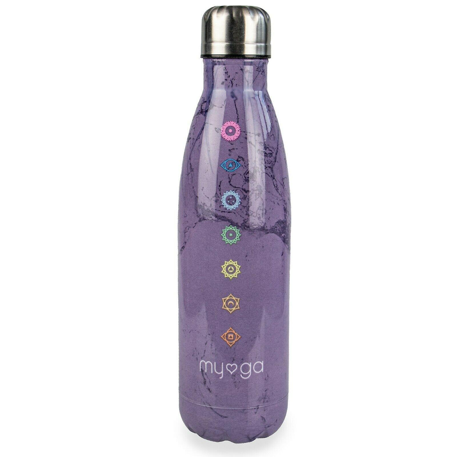 Myga Water Bottle - 500ml Stainless Steel Double-Walled Insulated Leak Proof BPA-Free Drinks Bottle - Chakra