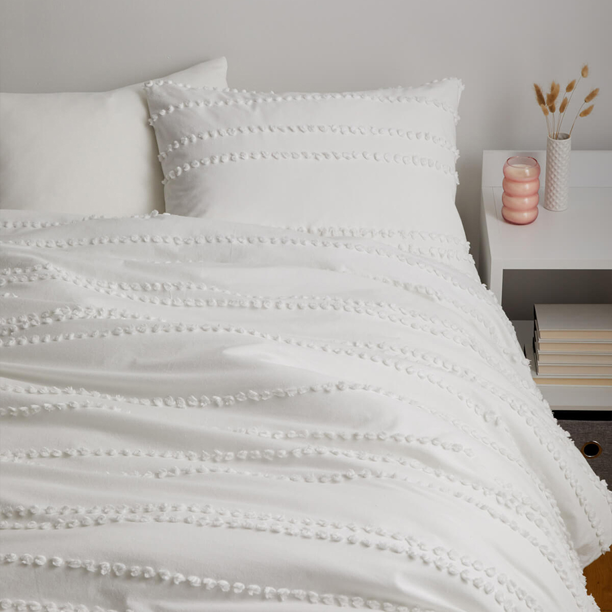 Dormify Billie Pom Stripe Comforter and Sham Set