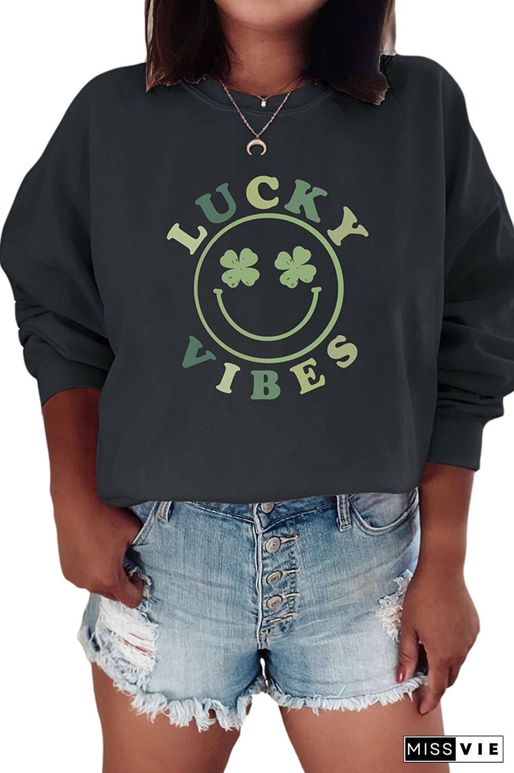 Lucky Vibes-ST Patricks Day Sweatshirt Wholesale