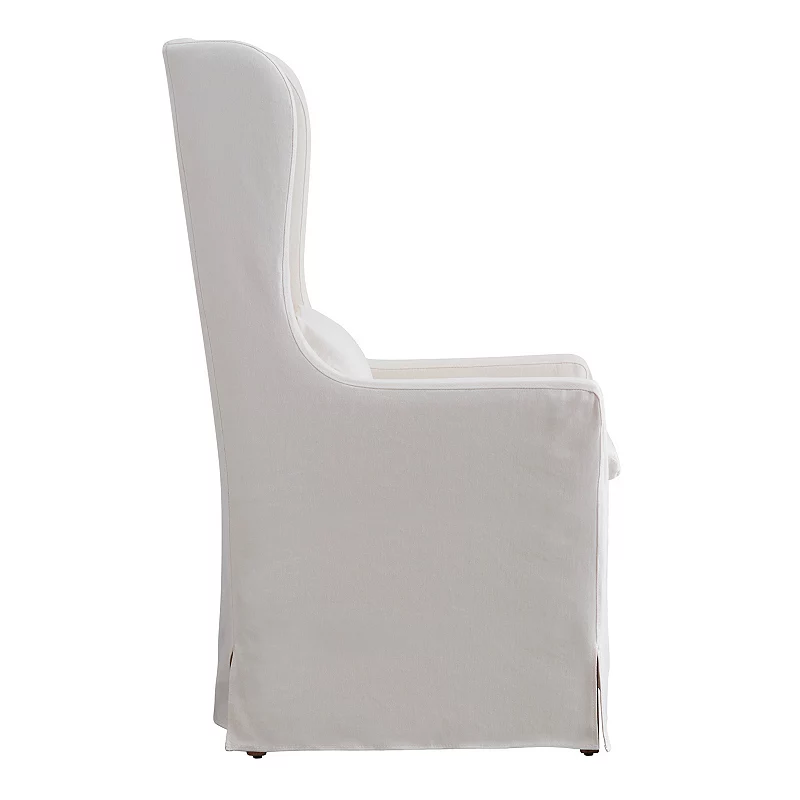 HomeVance Grace Hill Wingback Slip Covered Hostess Chair