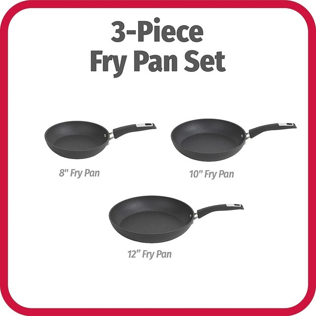 Goodcook Impact Long lasting Nonstick Fry Pan Set black