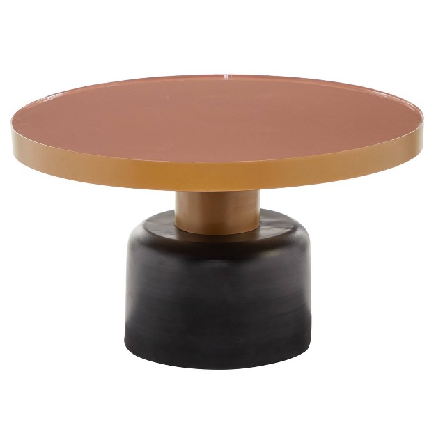 Round Metal Coffee Table Gold Olivia amp May