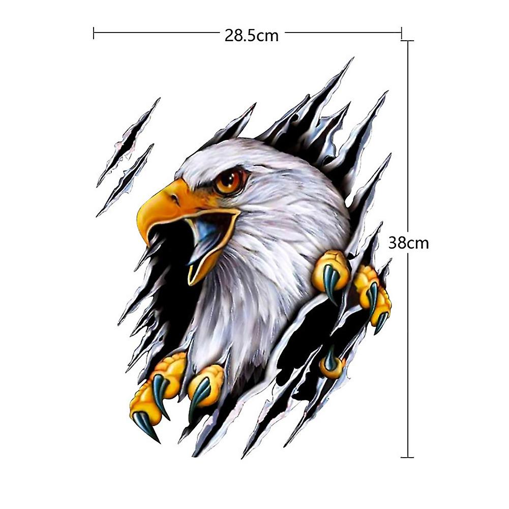 3d Car Decorative Sticker Creative Broken Eagle Adhesive Vinyl Decal Trim Auto Vehicle Scratch Cover Styling Accessory Right