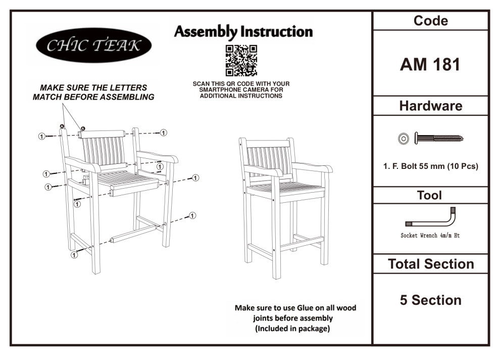 Teak Wood Elzas Barstool With Arms   Traditional   Outdoor Bar Stools And Counter Stools   by Chic Teak  Houzz