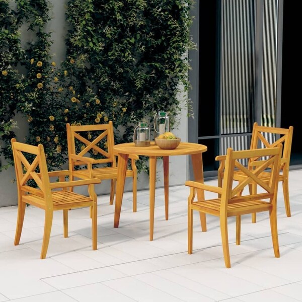 vidaXL 3/5/7/9 Piece Patio Dining Set Solid Wood Acacia