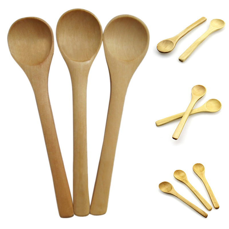 6PCS Set Hot Bamboo Utensil Kitchen Wooden Cooking Tools Spoon Spatula Mixing