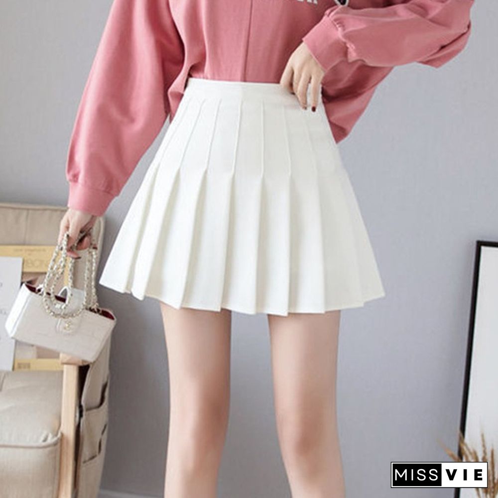 Women High Waist Sexy Mini Skirt School Short Pleated Kawaii Japanese Pink Skirt Female Spring Summer Korean Skirt Shorts