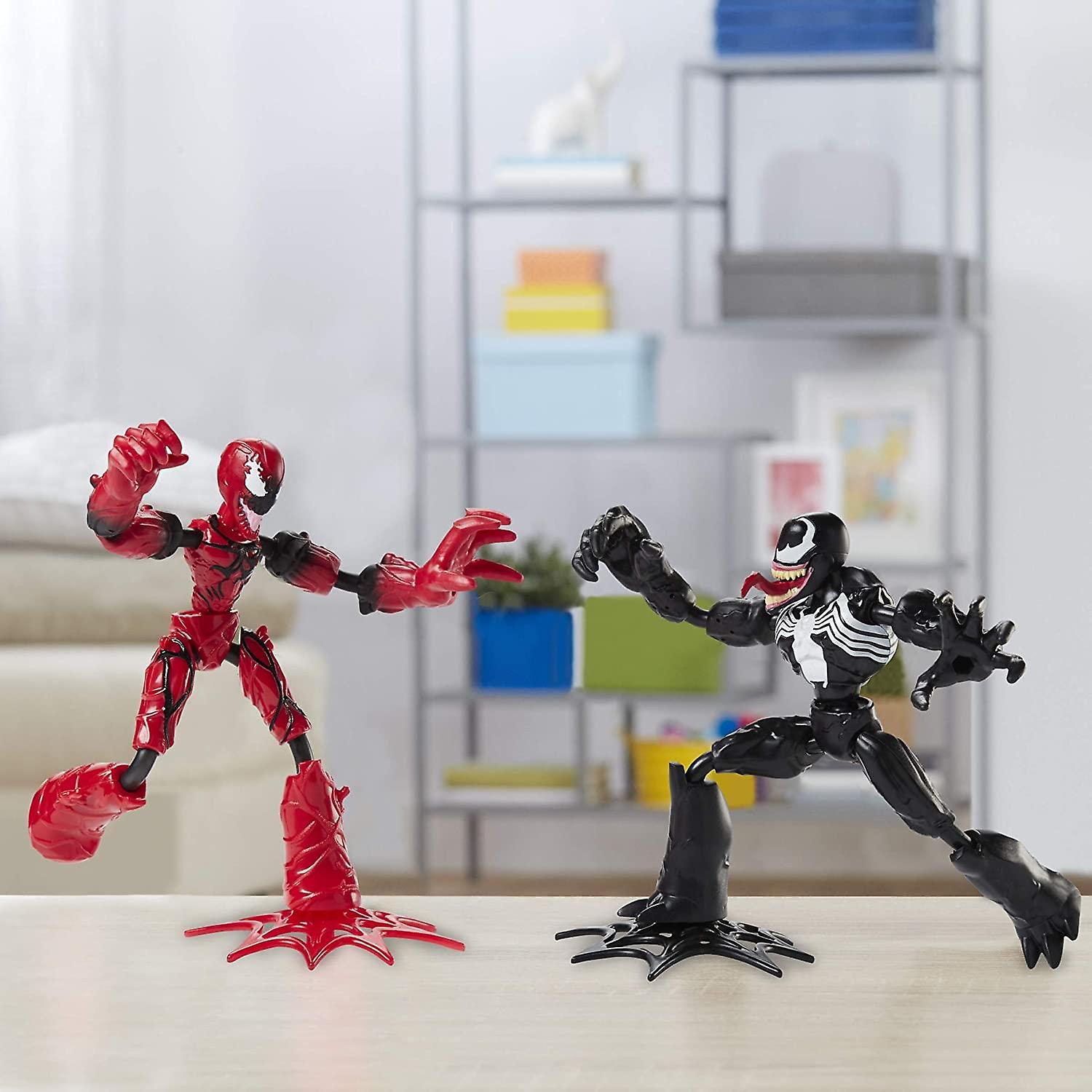 2-Pack Spiderman Bend and Flex Venom vs Carnage Action Figures