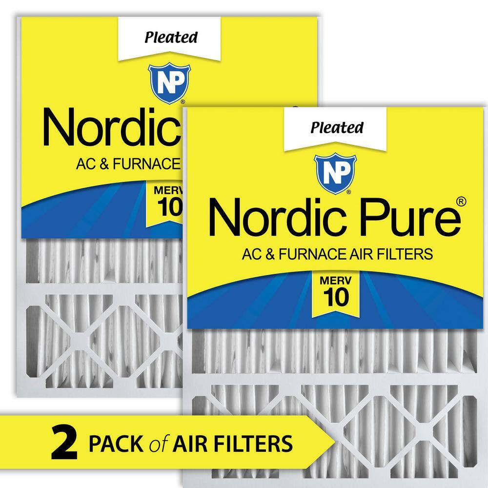 Nordic Pure 16 in. x 25 in. x 5 in. HoneywellLennox Replacement Air Filter MERV 10 (2-Pack) 16x25x5HM10-2