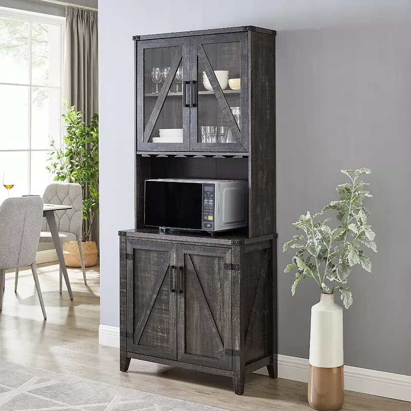 Rustic Bar Storage Cabinet