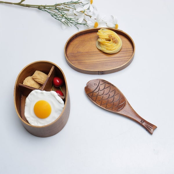 Wooden Rice Spoon Nonstick Heat-resistant Spatula Tableware Paddle - Wood Color - 7.5