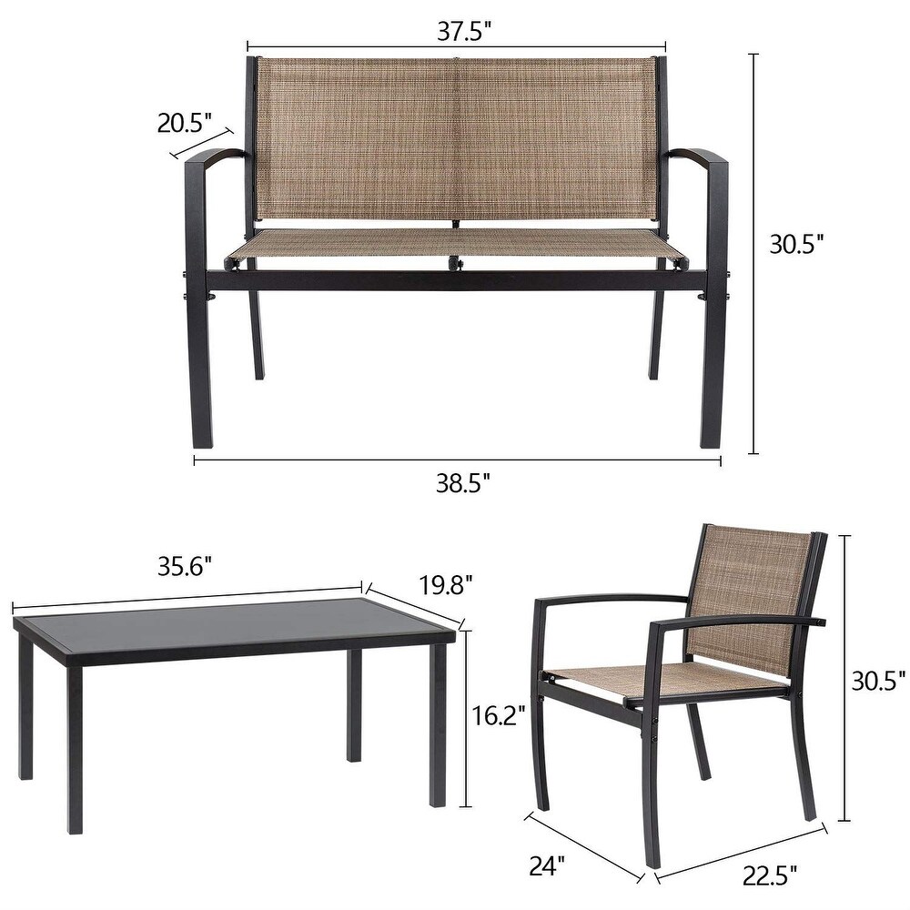 Homall 4 piece Outdoor Patio Furniture Set