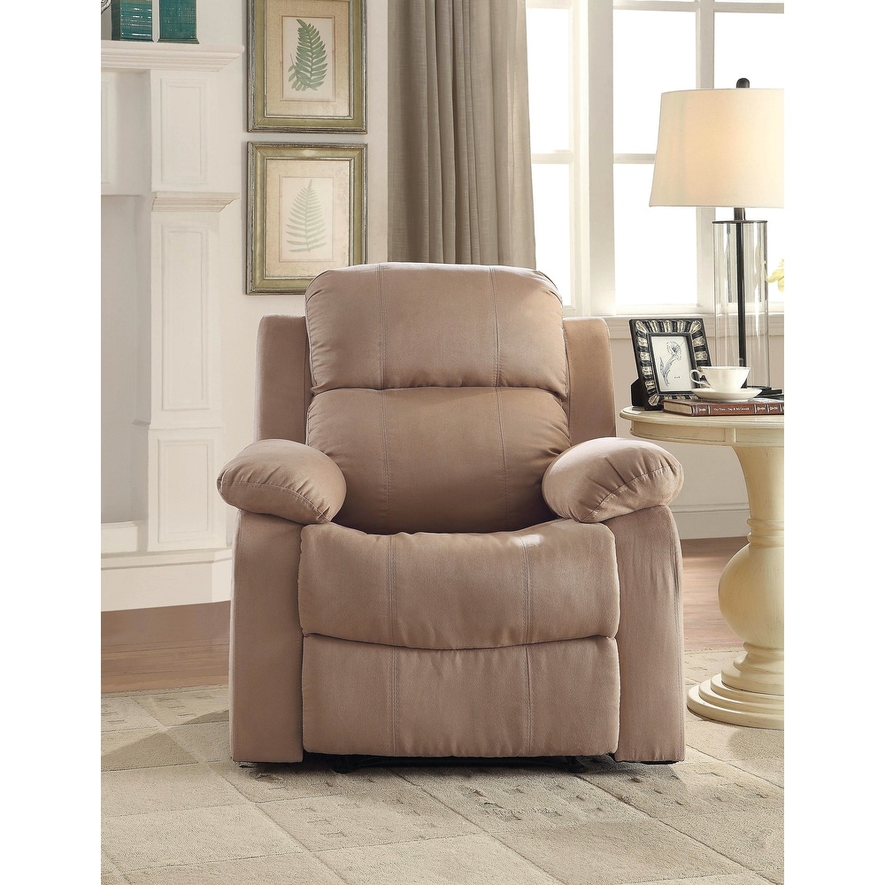 Recliner with Motion Reclining Mechanism and Pillow Top  External Latch Handle for Family Living Room Etc