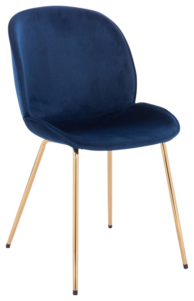 Lotus Chair  Blue   Midcentury   Dining Chairs   by AFB Decor  Houzz