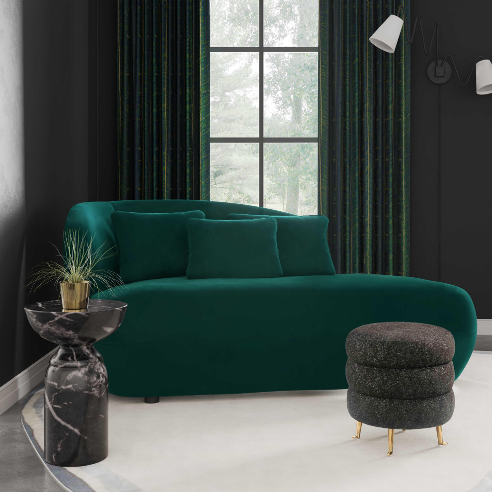 Galet Velvet Chaise   Contemporary   Indoor Chaise Lounge Chairs   by TOV Furniture  Houzz