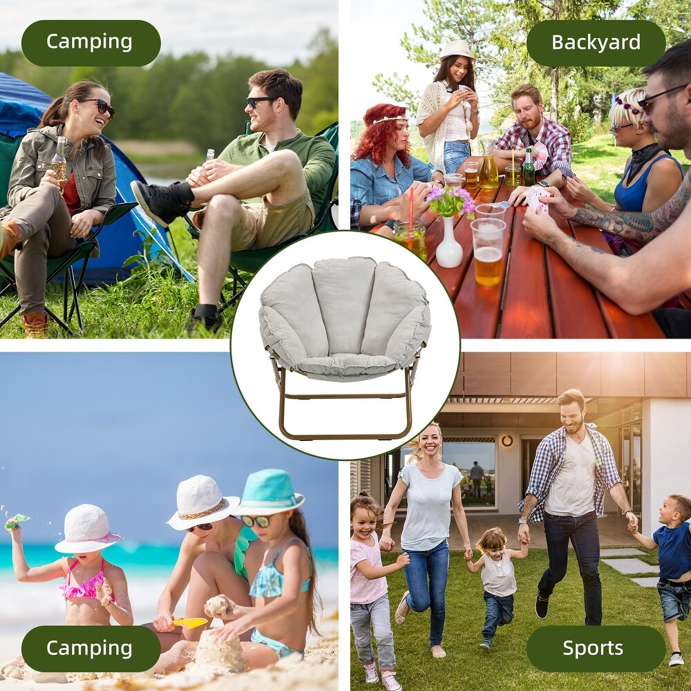 Folding lounge chair  balcony  home backrest  leisure chair  lazy sofa for pregnant women  moon chair