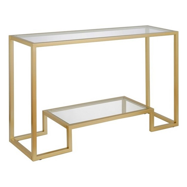 Glam Geometric Console Table In Brass Henn amp hart