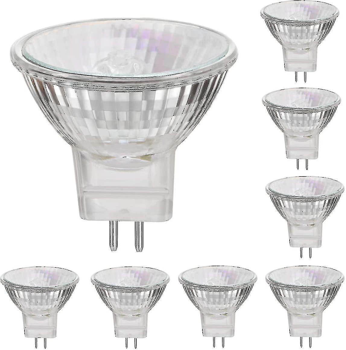 12v 35w Halogen Lamps Gu4 Spot Base 2800k Warm White， Dimmable， Pack Of 8 Botao