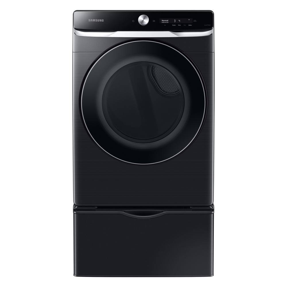  7.5 cu. ft. Stackable Vented Gas Dryer with Smart Dial and Super Speed Dry in Brushed Black DVG50A8800V