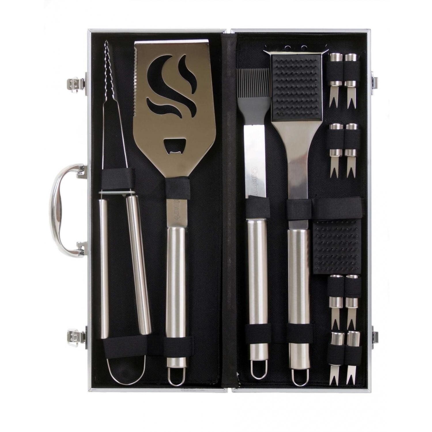 Cuisinart 14-Piece Deluxe Stainless Steel Grill Tool Set