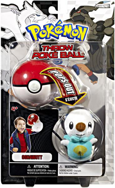 Pokemon BandW Series 1 Oshawott Throw Poke Ball Plush