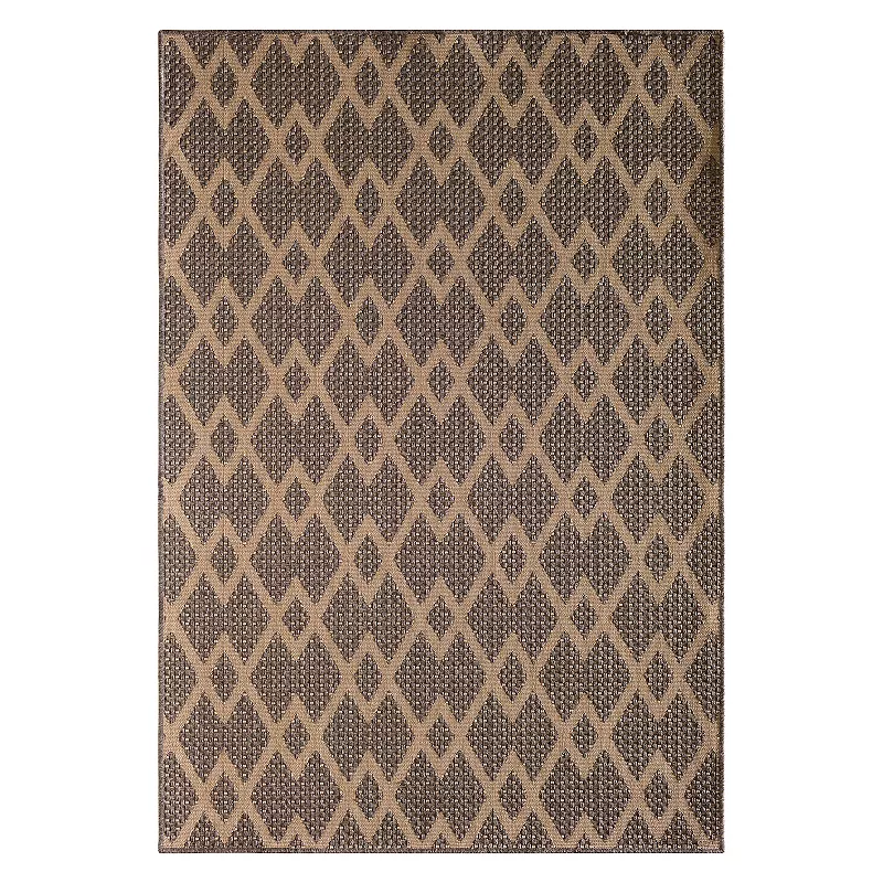 Loomaknoti Santorini Chevron Diamonds Geometric Indoor Outdoor Rug