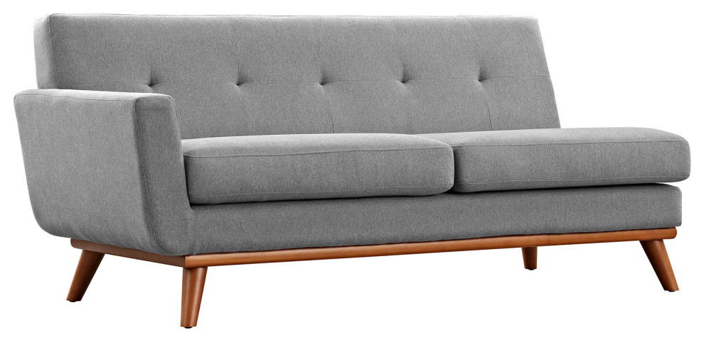 Engage L Shaped Upholstered Fabric Sectional Sofa   Midcentury   Sectional Sofas   by Modway  Houzz