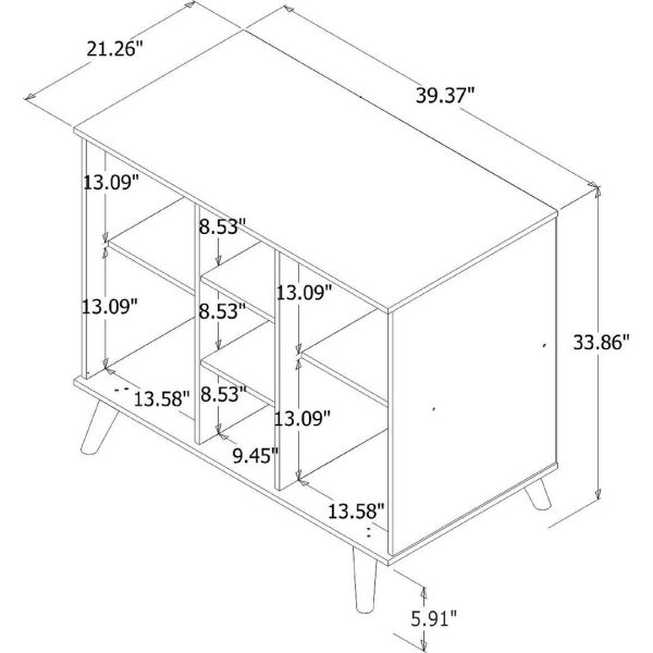 Hampton 39.37 Buffet Stand in White