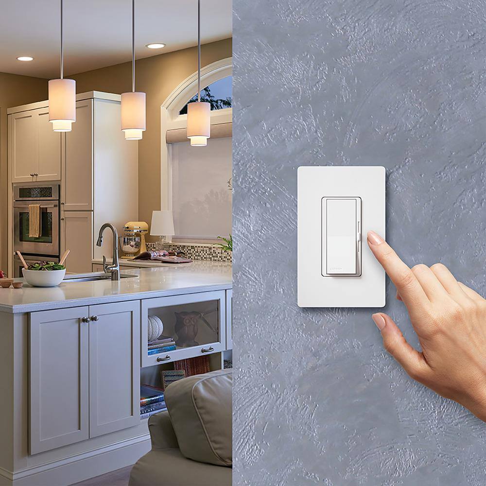 Lutron Diva Dimmer Switch for Incandescent and Halogen Bulbs 1000-WattSingle Pole or 3-Way Black (DV-103P-BL) DV-103P-BL