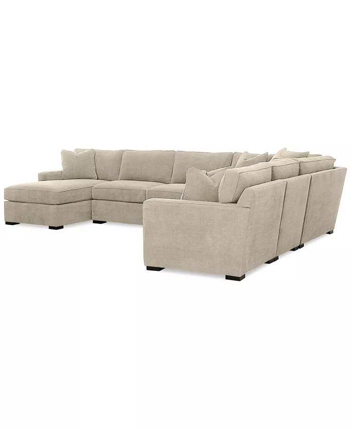 Furniture Radley 5-Piece Fabric Chaise Sectional Sofa