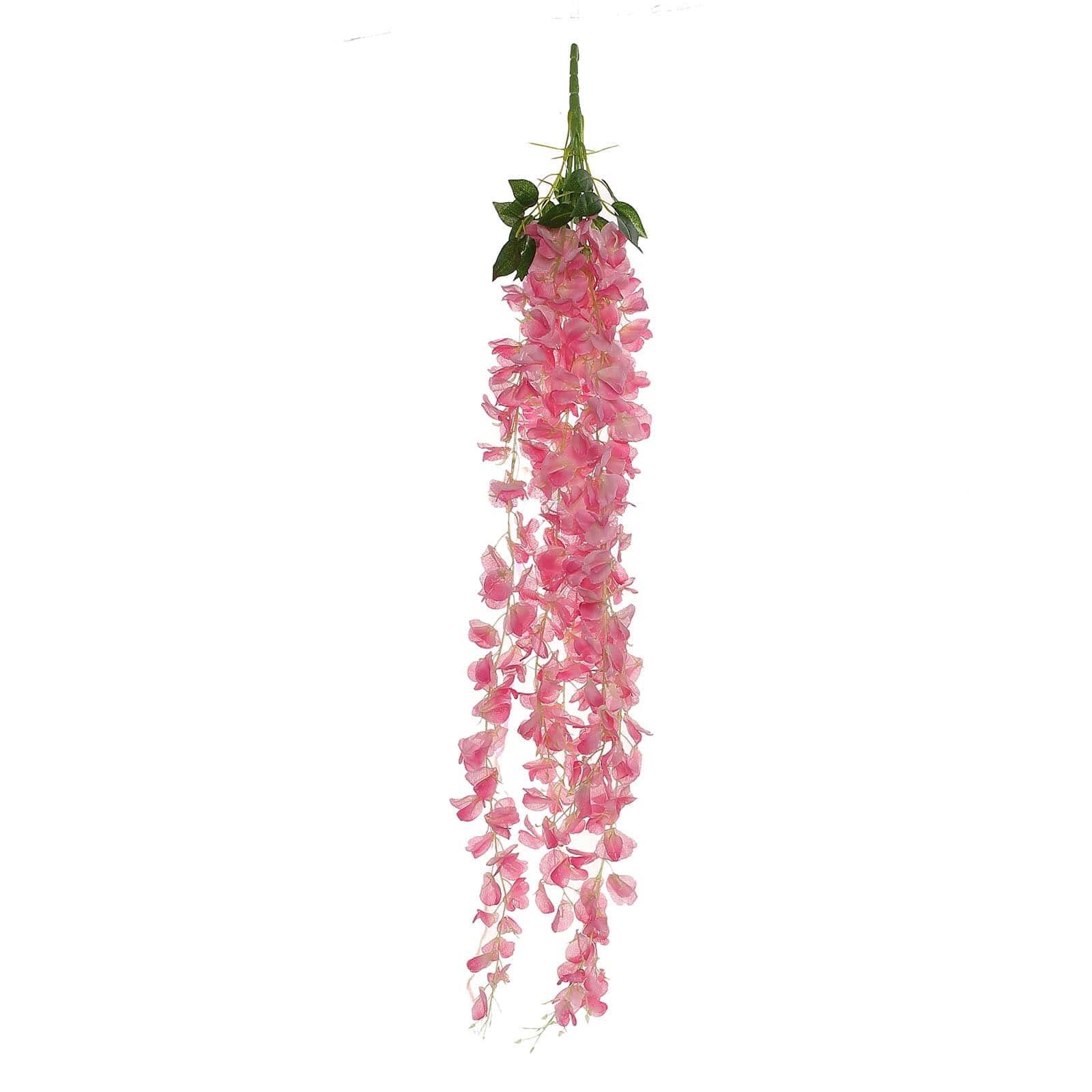 Pink Artificial Silk Hanging Wisteria Flower Garland Vines - Elaborated 5 Full Strands in 1 Bush 42