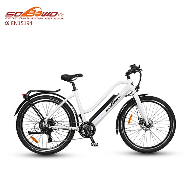 SOBOWO ebike Torque sensor pedal assist city e bike alu electric cycle for women lady 36V 250W 10.4Ah factory directly sale