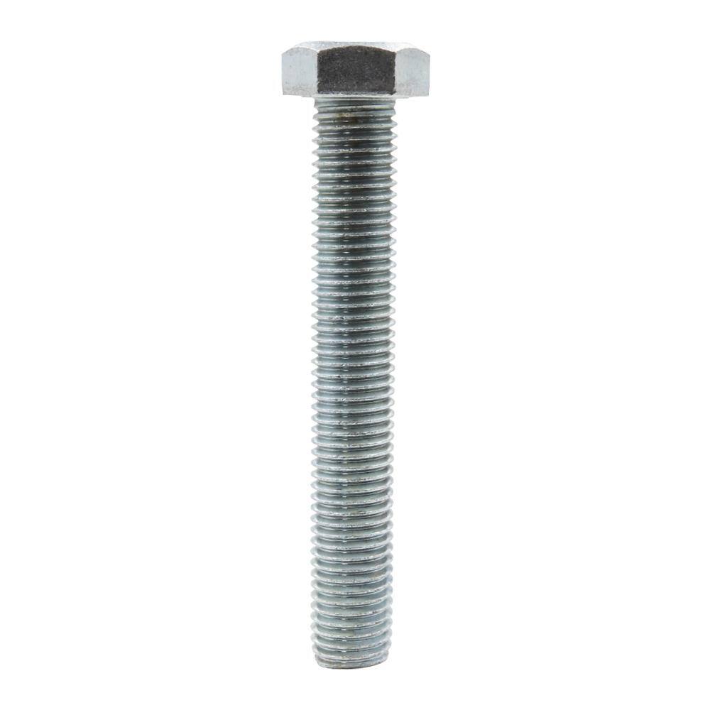 Everbilt 34 in.-10 tpi x 5 in. Zinc-Plated Hex Bolt (15-Pack) 07280