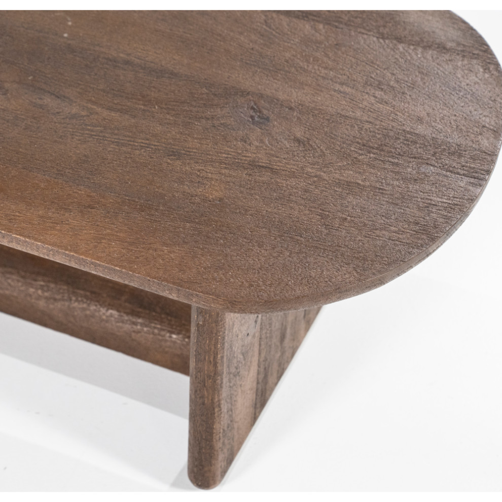 Mango Wood Oval Coffee Table  By Boo Donn   Transitional   Coffee Tables   by Oroa   Distinctive Furniture  Houzz