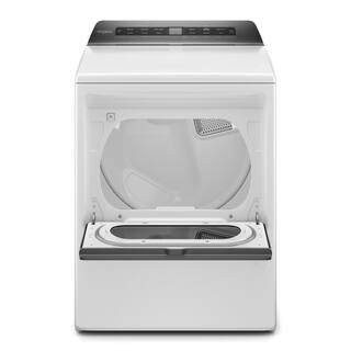 Whirlpool 7.4 cu. ft. 120-Volt Smart White Gas Vented Dryer with Hamper Door and Wrinkle Shield Technology WGD6120HW