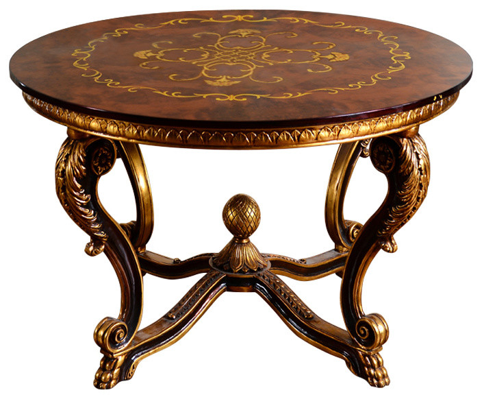 Luxurious 47 quotRound Foyer Table   Victorian   Coffee Tables   by Infinity Furniture  Houzz