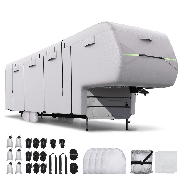 Unique Bargains Waterproof Top 5th Wheel Rv Camper Cover 1 Pc