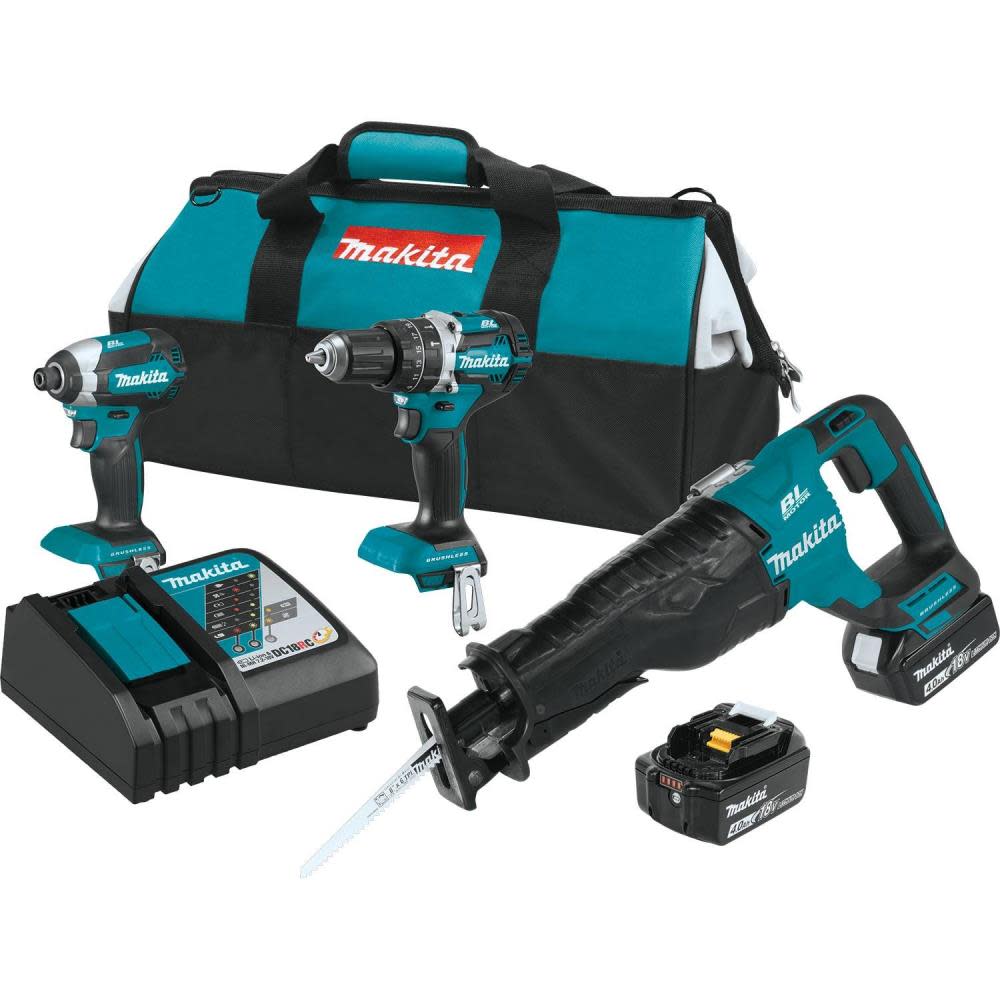 Makita 18 Volt LXT Lithium-Ion Brushless Cordless Combo Kit (3-Tool) XT328M from Makita