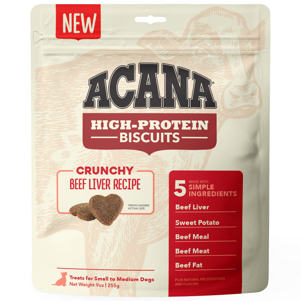 ACANA Crunchy Biscuits High-Protein Beef Liver Recipe Dog Treats andndash; Pet Empire and Supplies