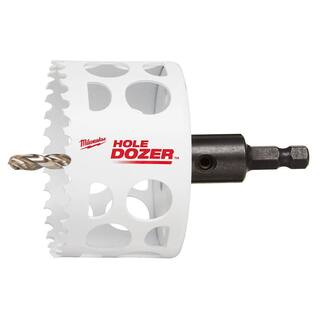 MW 2-12 in. Hole Dozer Bi-Metal Hole Saw with 38 in. Arbor  Pilot Bit 49-56-9669