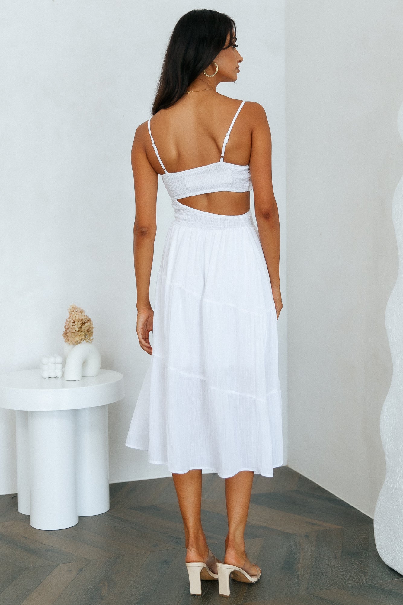 So Ready Midi Dress White