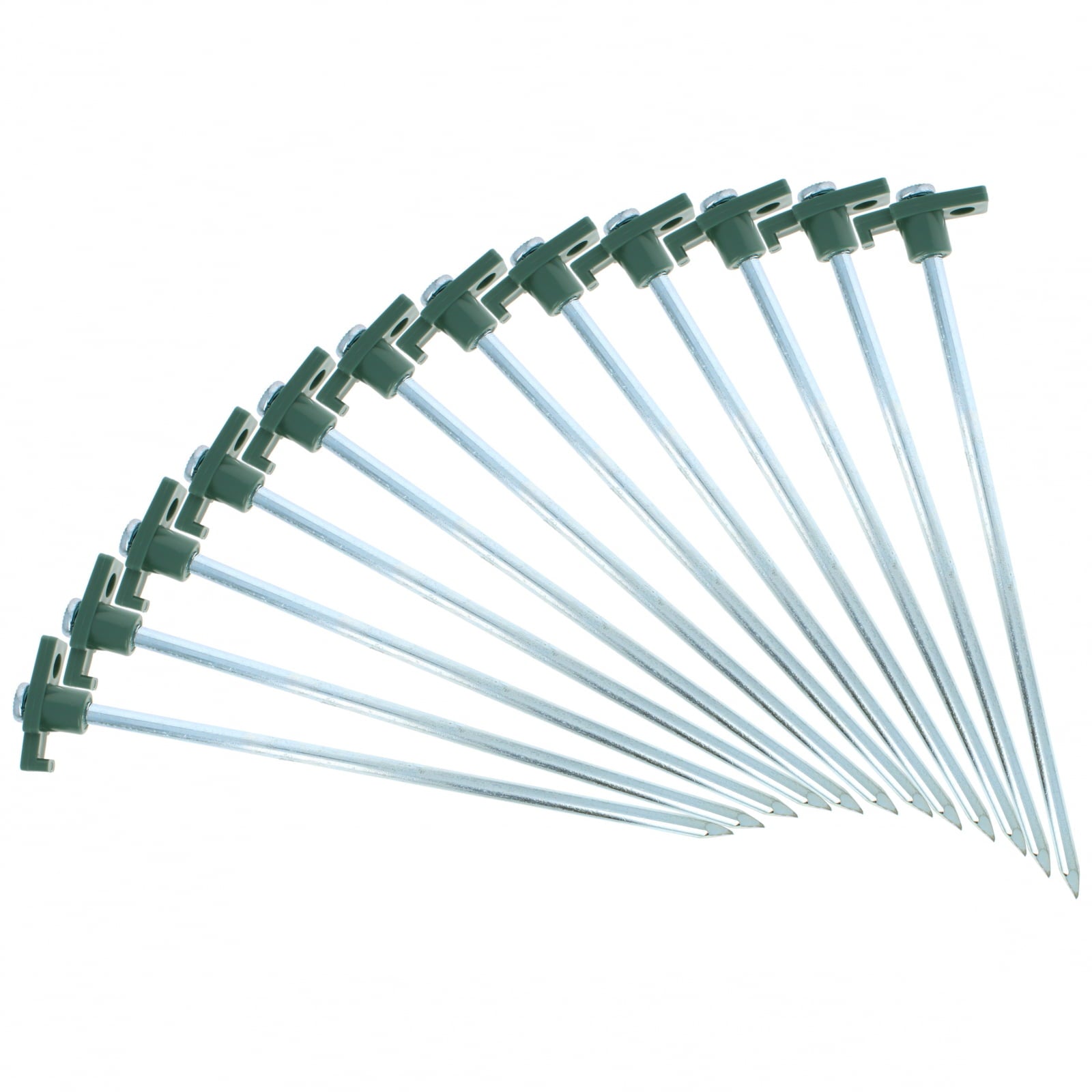 (20 Pack) ASR Outdoor Universal Galvanized Twisted Metal PVC Camping Gear Canopy Tent Stakes