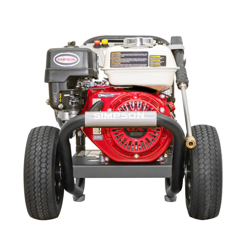 SIMPSON PowerShot 3500 PSI at 2.5 GPM HONDA GX200 with AAA Axial Cam Pump Cold Water Professional Gas Pressure Washer PS61002