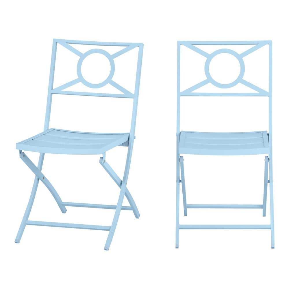 StyleWell Mix and Match Surf Folding Steel Outdoor Chair (2-Pack) FDS40113-2PKSF