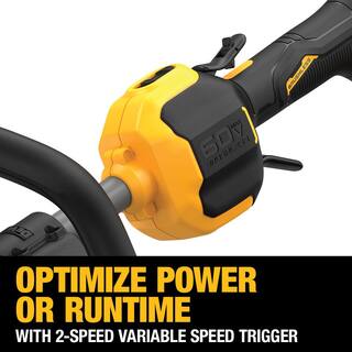 DW 60V MAX Brushless Cordless Battery Powered Attachment Capable String Trimmer (2) FLEXVOLT Batteries  Charger DCST972X1WCB606