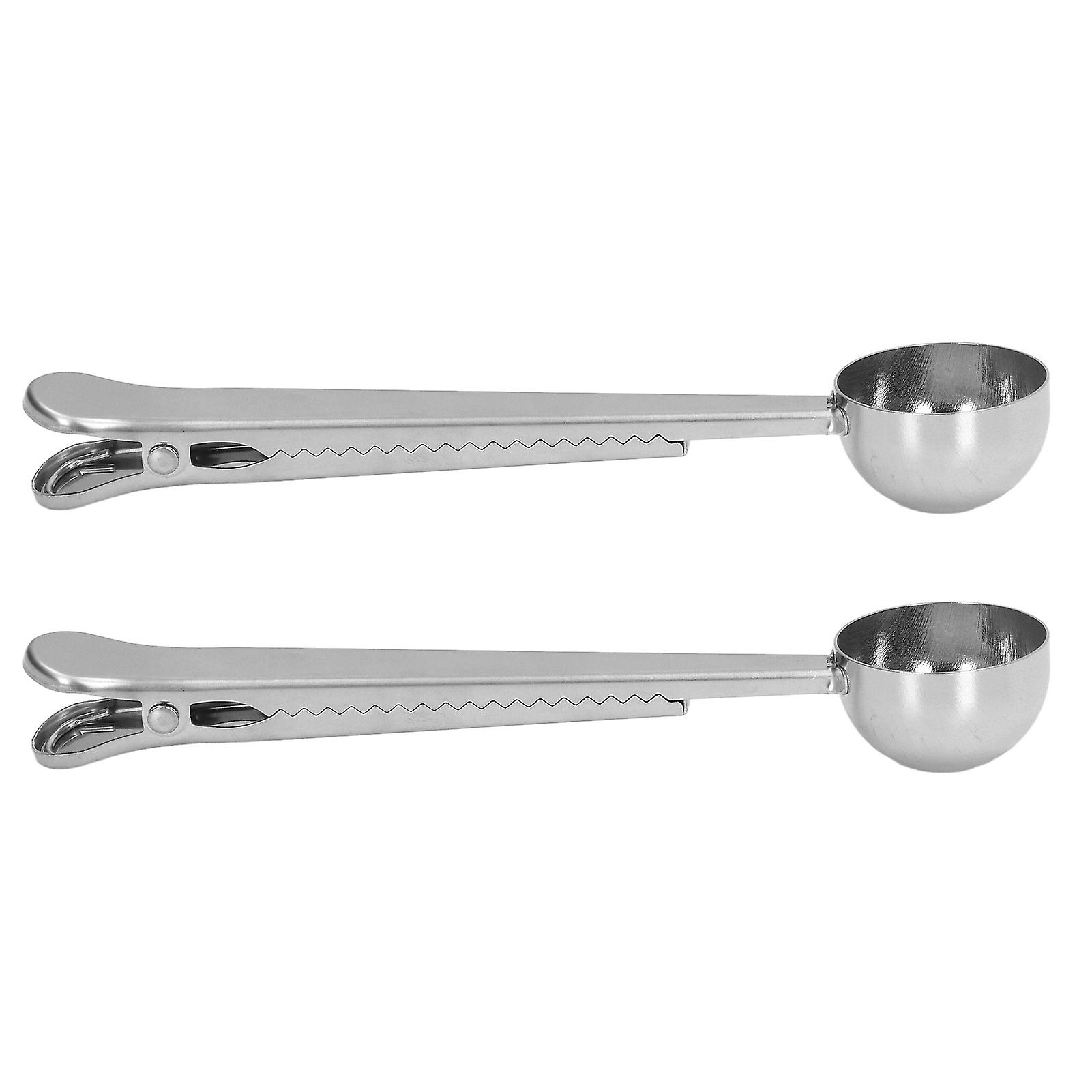 2PCS Coffee Spoon Clip Matte Appearance Fine Workmanship Classic Modern Food Grade Material Coffee Scoop