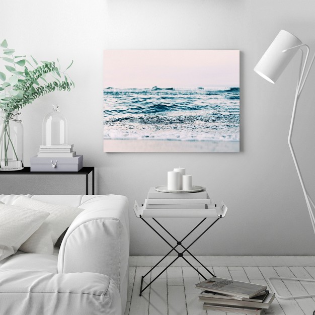 Americanflat Coastal Ocean Wave Blush By Sisi And Seb Unframed Canvas Wall Art