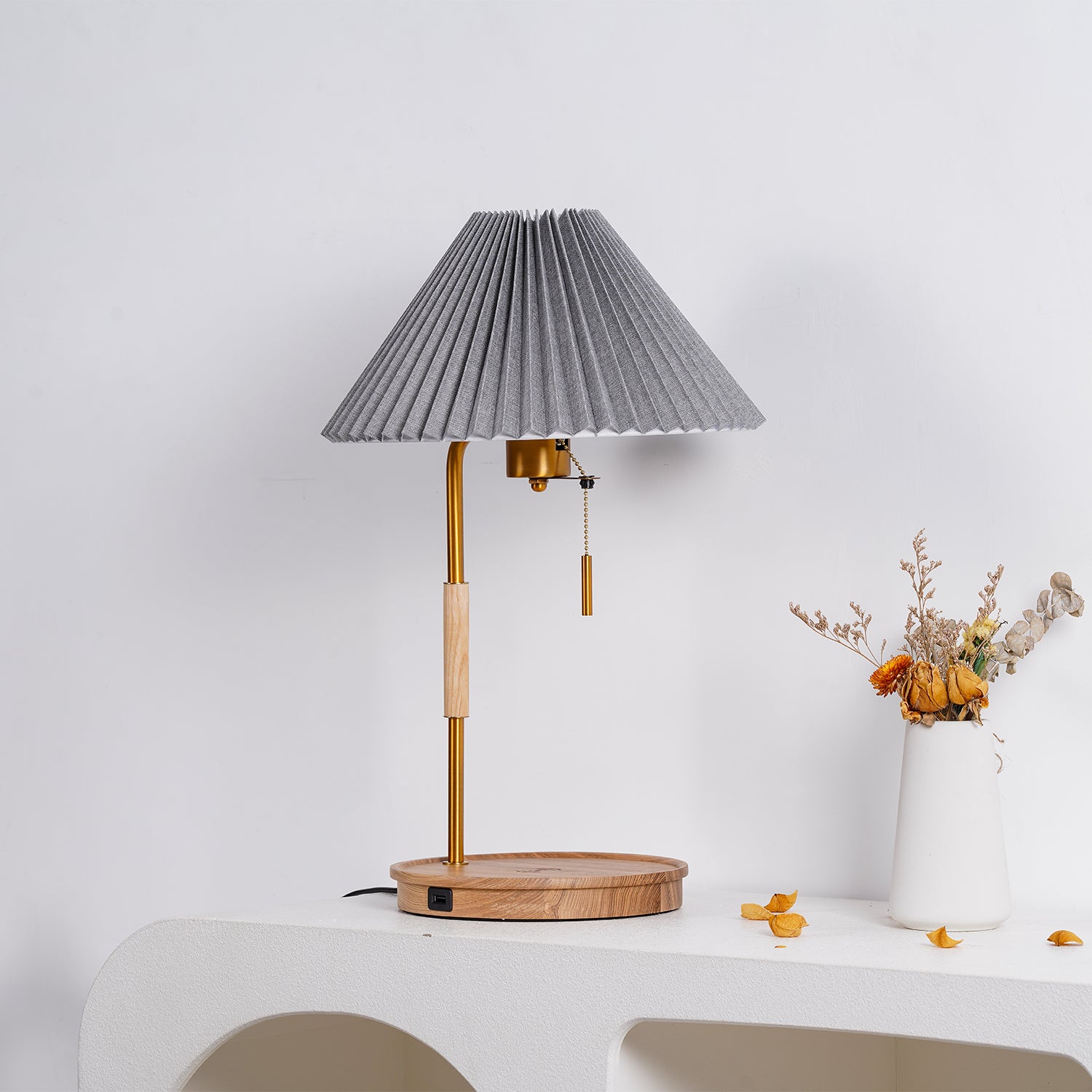 Wooden Retro Table Lamp