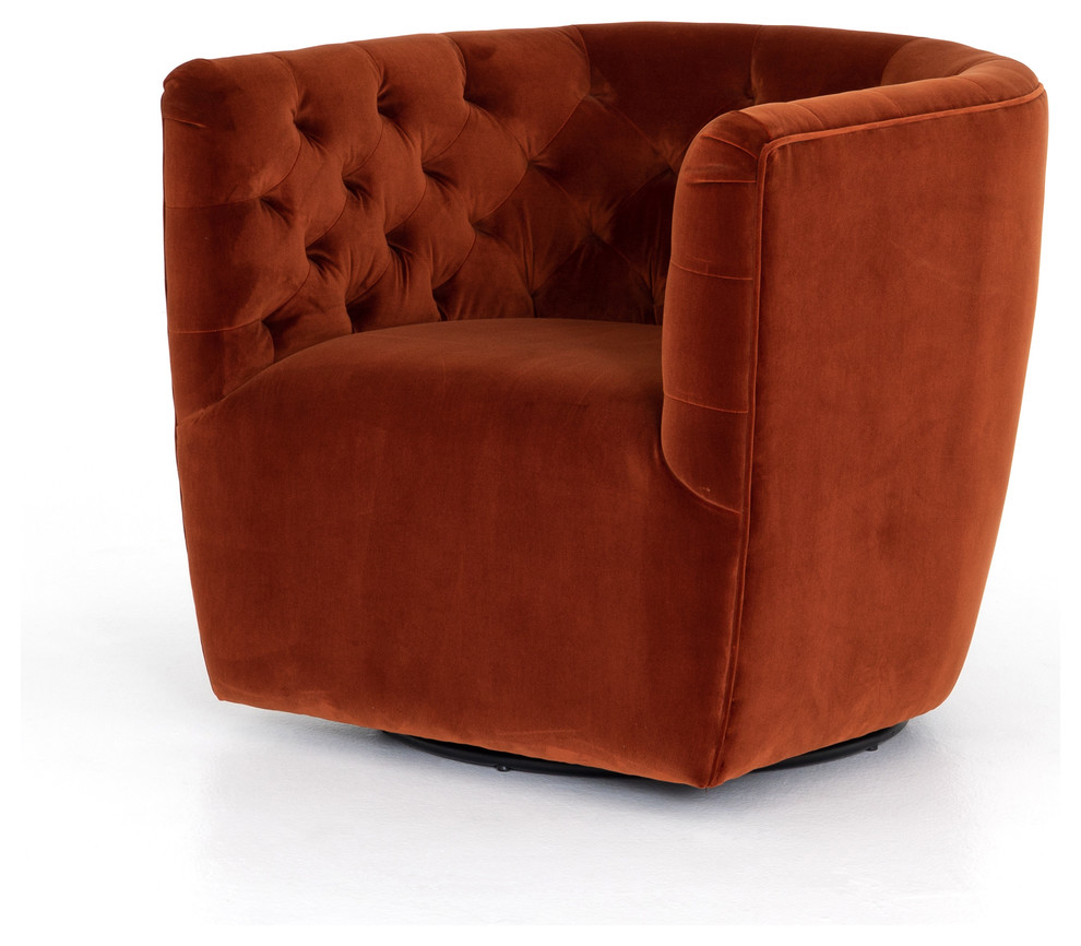 Hanover Swivel Chair   Transitional   Armchairs And Accent Chairs   by HedgeApple  Houzz