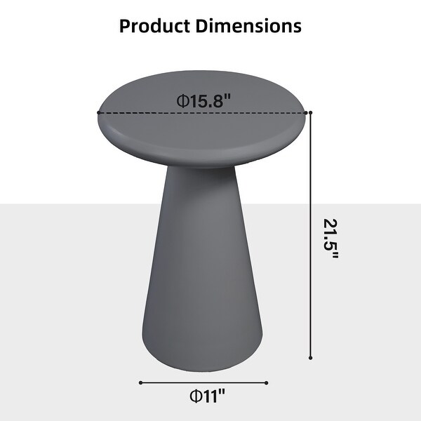 Patio Watcher 16 in. Mgo Concrete Mushroomshaped Patio Outdoor Side Table